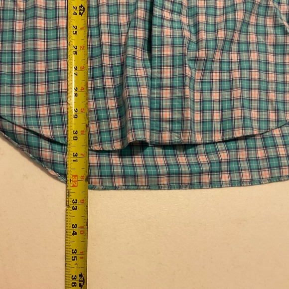 Ralph Lauren Blake Shirt Mens Large Teal Pink Plaid Short Sleeve Button Down L - Picture 5 of 5
